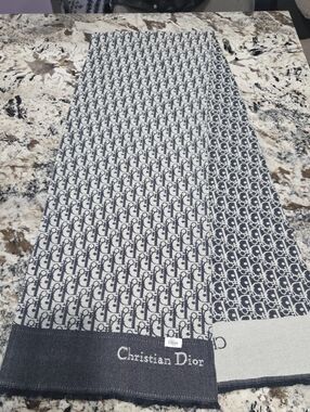 Dior Vintage Monogram Wool Scarf